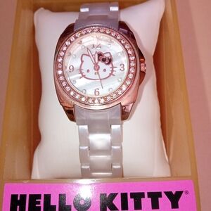 Hello Kitty Rose Gold and White Watch